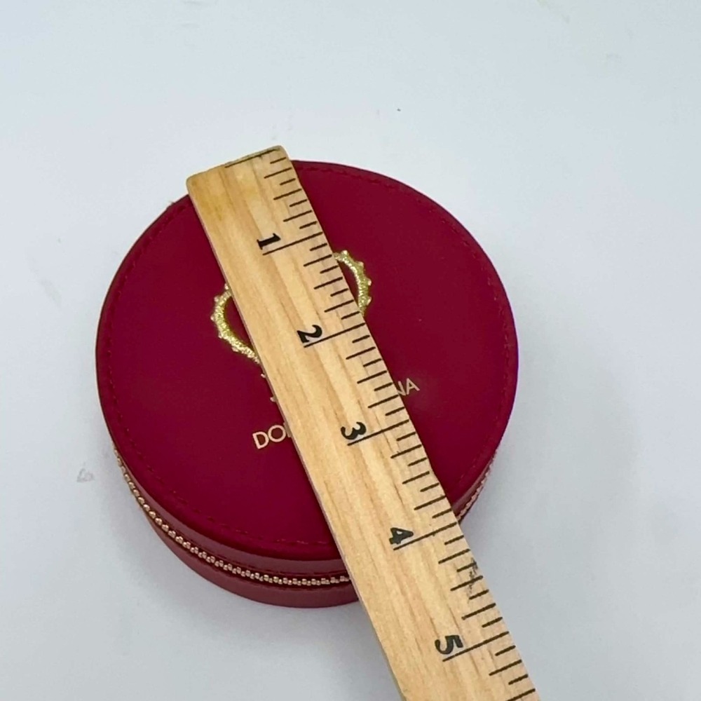 Dolce & Gabbana Beauty Jewelry Box Burgundy Travel Case Ring Bracelet Full Zip - Picture 7 of 7